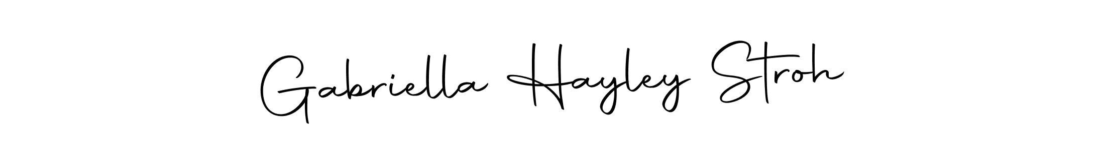 Similarly Autography-DOLnW is the best handwritten signature design. Signature creator online .You can use it as an online autograph creator for name Gabriella Hayley Stroh. Gabriella Hayley Stroh signature style 10 images and pictures png