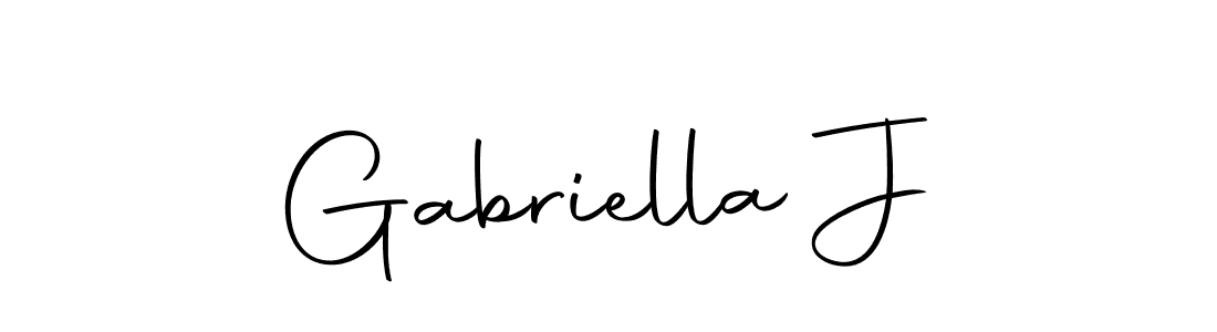 Create a beautiful signature design for name Gabriella J. With this signature (Autography-DOLnW) fonts, you can make a handwritten signature for free. Gabriella J signature style 10 images and pictures png