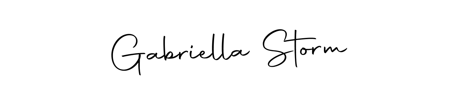 Create a beautiful signature design for name Gabriella Storm. With this signature (Autography-DOLnW) fonts, you can make a handwritten signature for free. Gabriella Storm signature style 10 images and pictures png