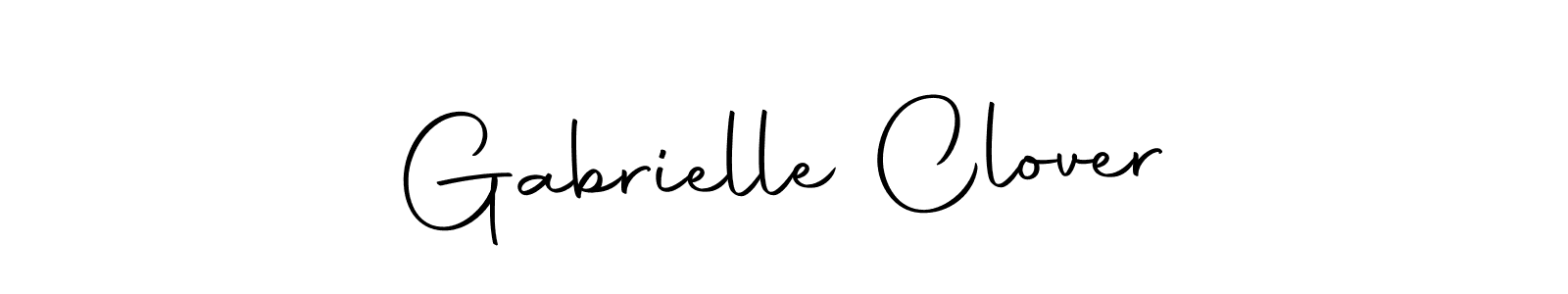 How to make Gabrielle Clover name signature. Use Autography-DOLnW style for creating short signs online. This is the latest handwritten sign. Gabrielle Clover signature style 10 images and pictures png