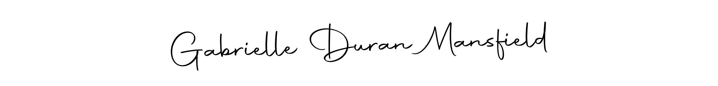 Similarly Autography-DOLnW is the best handwritten signature design. Signature creator online .You can use it as an online autograph creator for name Gabrielle Duran Mansfield. Gabrielle Duran Mansfield signature style 10 images and pictures png