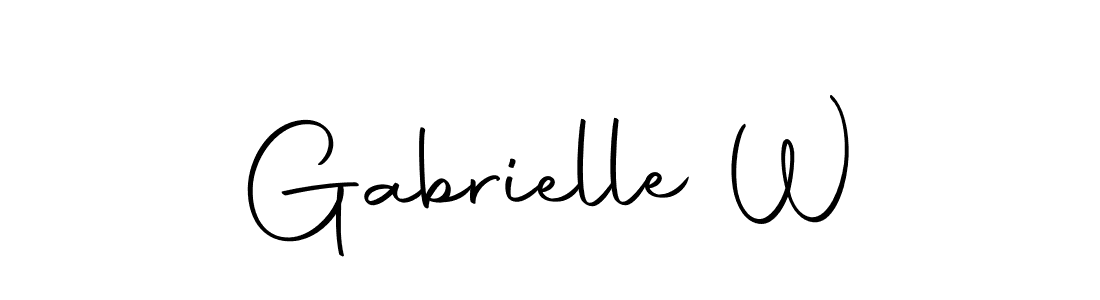 Create a beautiful signature design for name Gabrielle W. With this signature (Autography-DOLnW) fonts, you can make a handwritten signature for free. Gabrielle W signature style 10 images and pictures png