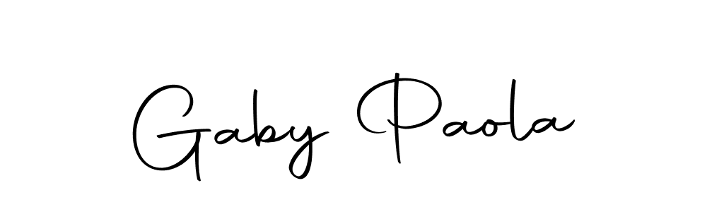 Create a beautiful signature design for name Gaby Paola. With this signature (Autography-DOLnW) fonts, you can make a handwritten signature for free. Gaby Paola signature style 10 images and pictures png
