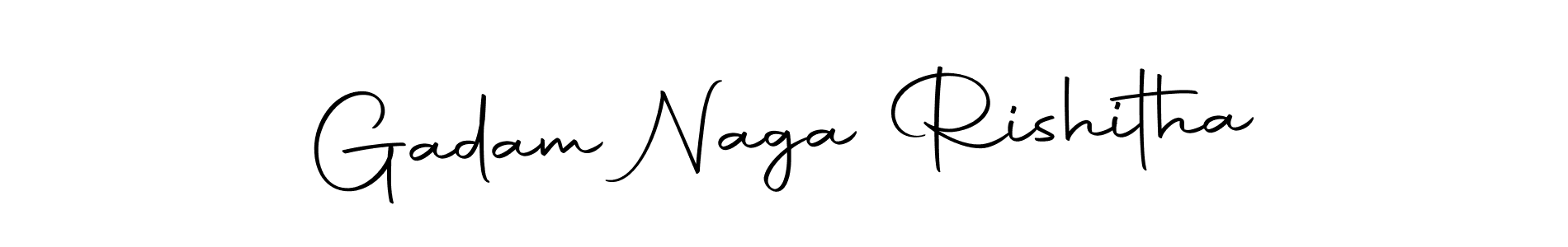 Design your own signature with our free online signature maker. With this signature software, you can create a handwritten (Autography-DOLnW) signature for name Gadam Naga Rishitha. Gadam Naga Rishitha signature style 10 images and pictures png