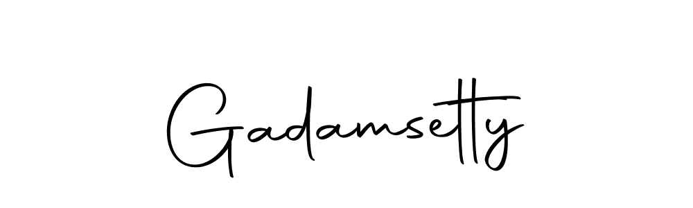 Make a beautiful signature design for name Gadamsetty. With this signature (Autography-DOLnW) style, you can create a handwritten signature for free. Gadamsetty signature style 10 images and pictures png