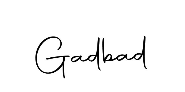 Design your own signature with our free online signature maker. With this signature software, you can create a handwritten (Autography-DOLnW) signature for name Gadbad. Gadbad signature style 10 images and pictures png