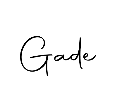 Design your own signature with our free online signature maker. With this signature software, you can create a handwritten (Autography-DOLnW) signature for name Gade. Gade signature style 10 images and pictures png