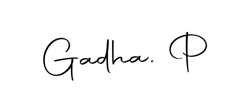 if you are searching for the best signature style for your name Gadha. P. so please give up your signature search. here we have designed multiple signature styles  using Autography-DOLnW. Gadha. P signature style 10 images and pictures png