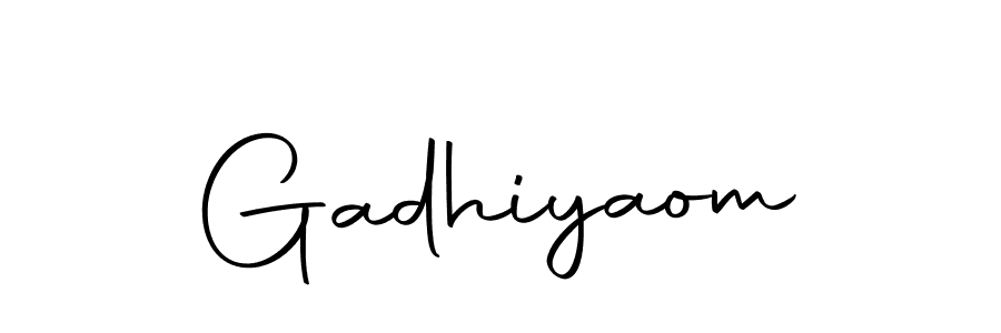 Make a beautiful signature design for name Gadhiyaom. With this signature (Autography-DOLnW) style, you can create a handwritten signature for free. Gadhiyaom signature style 10 images and pictures png