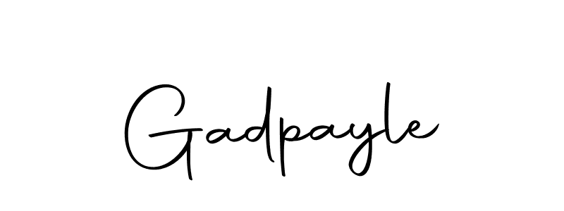 Design your own signature with our free online signature maker. With this signature software, you can create a handwritten (Autography-DOLnW) signature for name Gadpayle. Gadpayle signature style 10 images and pictures png
