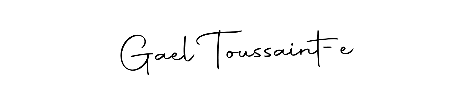 You should practise on your own different ways (Autography-DOLnW) to write your name (Gael Toussaint-e) in signature. don't let someone else do it for you. Gael Toussaint-e signature style 10 images and pictures png