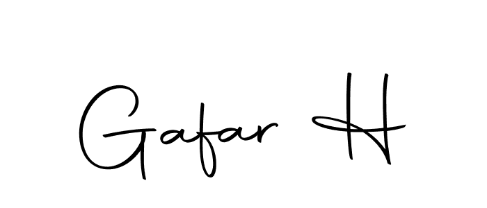 How to make Gafar H name signature. Use Autography-DOLnW style for creating short signs online. This is the latest handwritten sign. Gafar H signature style 10 images and pictures png