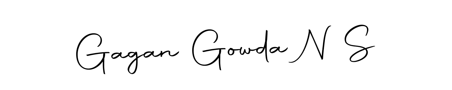 Use a signature maker to create a handwritten signature online. With this signature software, you can design (Autography-DOLnW) your own signature for name Gagan Gowda N S. Gagan Gowda N S signature style 10 images and pictures png