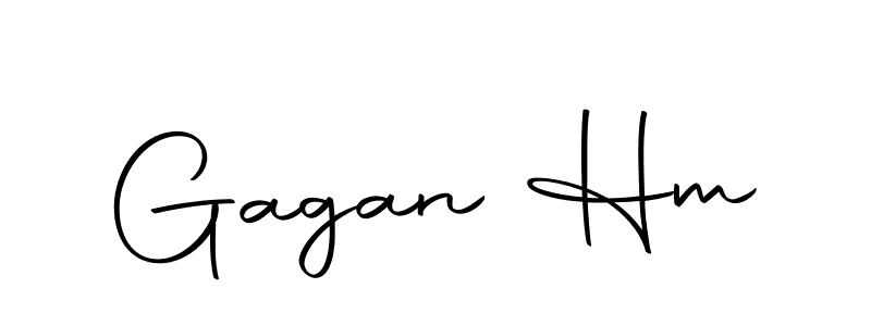Make a beautiful signature design for name Gagan Hm. Use this online signature maker to create a handwritten signature for free. Gagan Hm signature style 10 images and pictures png