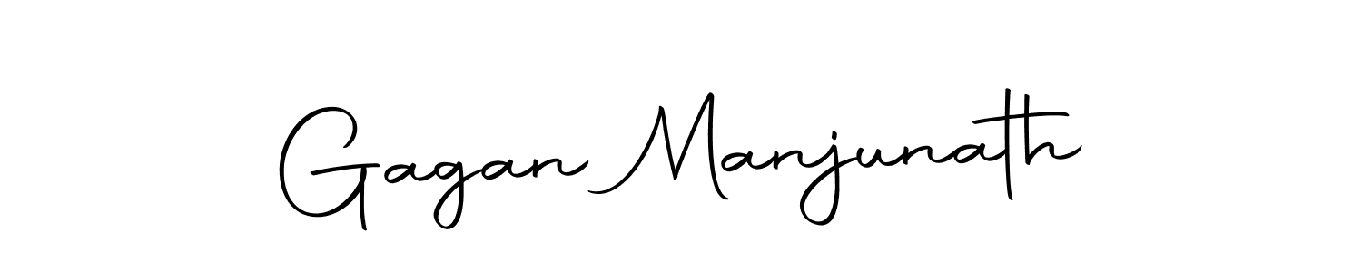 How to make Gagan Manjunath name signature. Use Autography-DOLnW style for creating short signs online. This is the latest handwritten sign. Gagan Manjunath signature style 10 images and pictures png