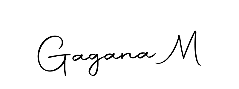 Make a beautiful signature design for name Gagana M. With this signature (Autography-DOLnW) style, you can create a handwritten signature for free. Gagana M signature style 10 images and pictures png