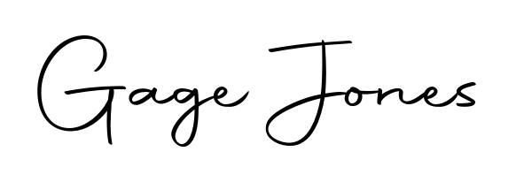 A timeless handwritten aesthetic for Gage Jones. The Autography-DOLnW font gives your signature a handcrafted feel with natural curves. Gage Jones signature style 10 images and pictures png
