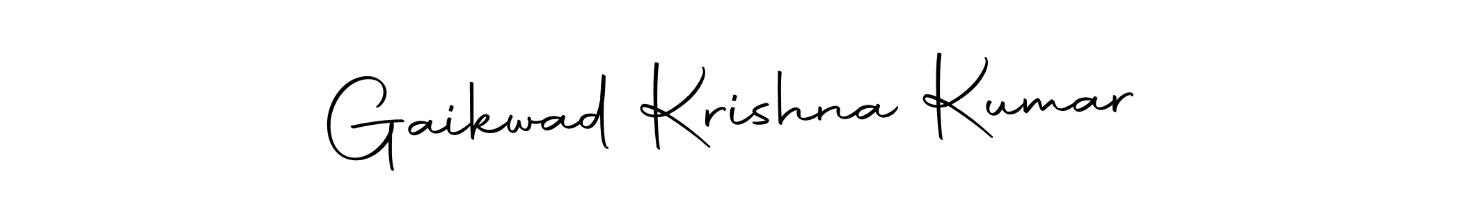 How to make Gaikwad Krishna Kumar name signature. Use Autography-DOLnW style for creating short signs online. This is the latest handwritten sign. Gaikwad Krishna Kumar signature style 10 images and pictures png