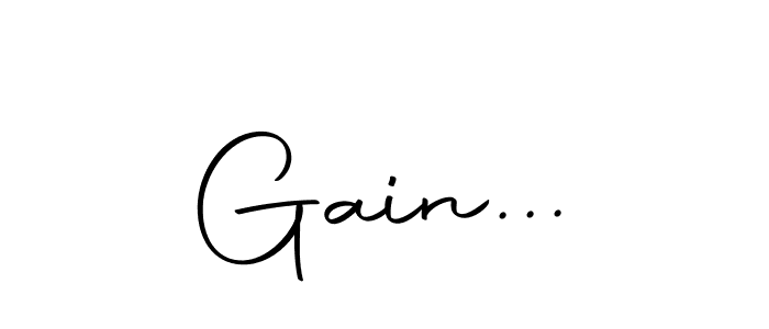 Use a signature maker to create a handwritten signature online. With this signature software, you can design (Autography-DOLnW) your own signature for name Gain.... Gain... signature style 10 images and pictures png