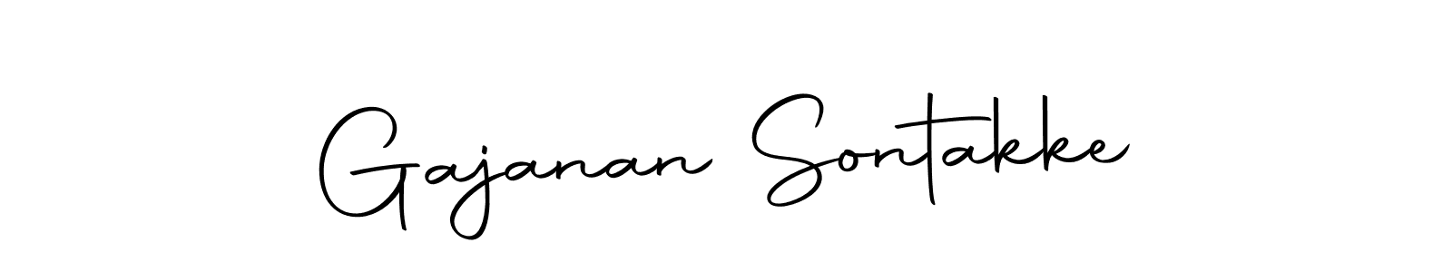 How to make Gajanan Sontakke name signature. Use Autography-DOLnW style for creating short signs online. This is the latest handwritten sign. Gajanan Sontakke signature style 10 images and pictures png