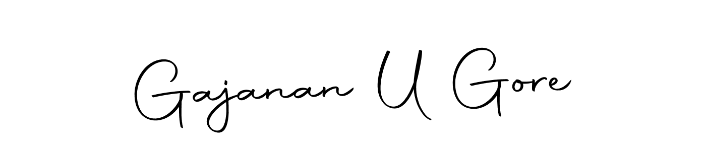 The best way (Autography-DOLnW) to make a short signature is to pick only two or three words in your name. The name Gajanan U Gore include a total of six letters. For converting this name. Gajanan U Gore signature style 10 images and pictures png