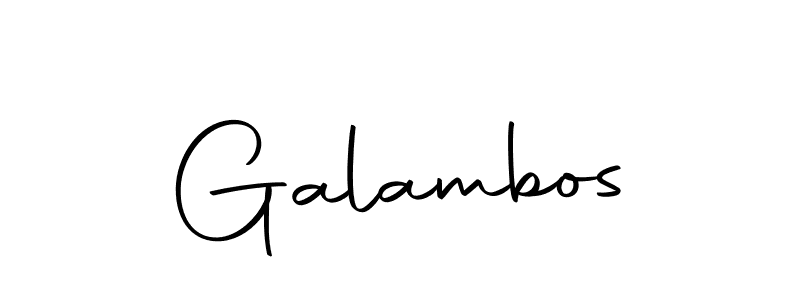 Use a signature maker to create a handwritten signature online. With this signature software, you can design (Autography-DOLnW) your own signature for name Galambos. Galambos signature style 10 images and pictures png