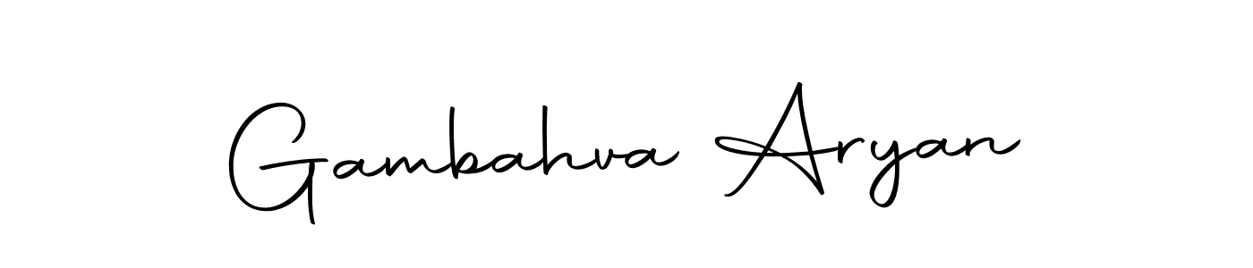 Gambahva Aryan stylish signature style. Best Handwritten Sign (Autography-DOLnW) for my name. Handwritten Signature Collection Ideas for my name Gambahva Aryan. Gambahva Aryan signature style 10 images and pictures png