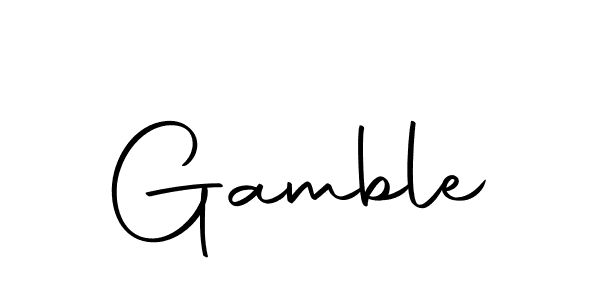 Make a beautiful signature design for name Gamble. With this signature (Autography-DOLnW) style, you can create a handwritten signature for free. Gamble signature style 10 images and pictures png