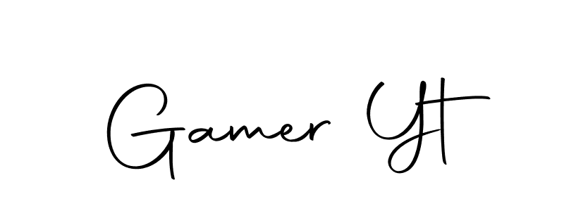 Use a signature maker to create a handwritten signature online. With this signature software, you can design (Autography-DOLnW) your own signature for name Gamer Yt. Gamer Yt signature style 10 images and pictures png