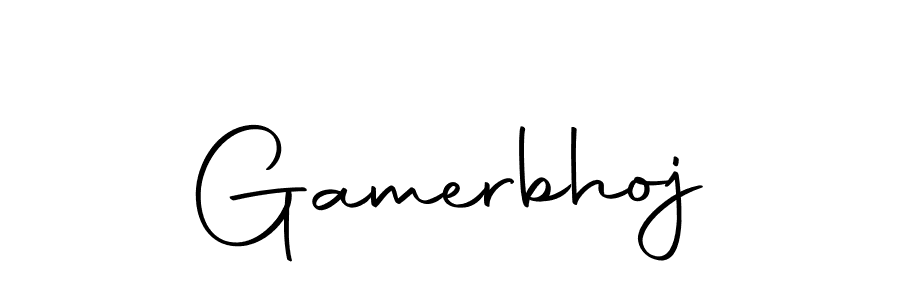 Design your own signature with our free online signature maker. With this signature software, you can create a handwritten (Autography-DOLnW) signature for name Gamerbhoj. Gamerbhoj signature style 10 images and pictures png