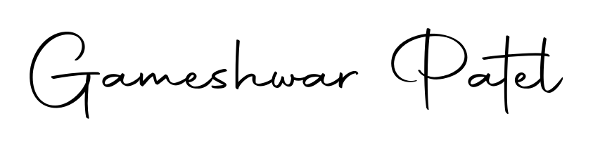 Quickly download Gameshwar Patel name signature in high-resolution PNG using Autography-DOLnW style. Ready to insert into PDFs and online applications. Gameshwar Patel signature style 10 images and pictures png