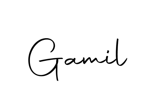 Gamil stylish signature style. Best Handwritten Sign (Autography-DOLnW) for my name. Handwritten Signature Collection Ideas for my name Gamil. Gamil signature style 10 images and pictures png