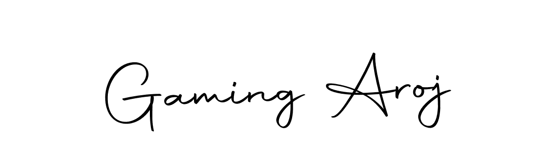 The best way (Autography-DOLnW) to make a short signature is to pick only two or three words in your name. The name Gaming Aroj include a total of six letters. For converting this name. Gaming Aroj signature style 10 images and pictures png