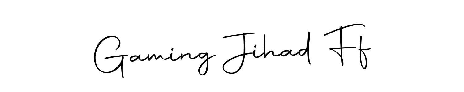 Design your own signature with our free online signature maker. With this signature software, you can create a handwritten (Autography-DOLnW) signature for name Gaming Jihad Ff. Gaming Jihad Ff signature style 10 images and pictures png