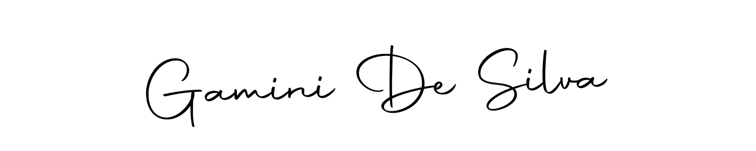 Gamini De Silva stylish signature style. Best Handwritten Sign (Autography-DOLnW) for my name. Handwritten Signature Collection Ideas for my name Gamini De Silva. Gamini De Silva signature style 10 images and pictures png