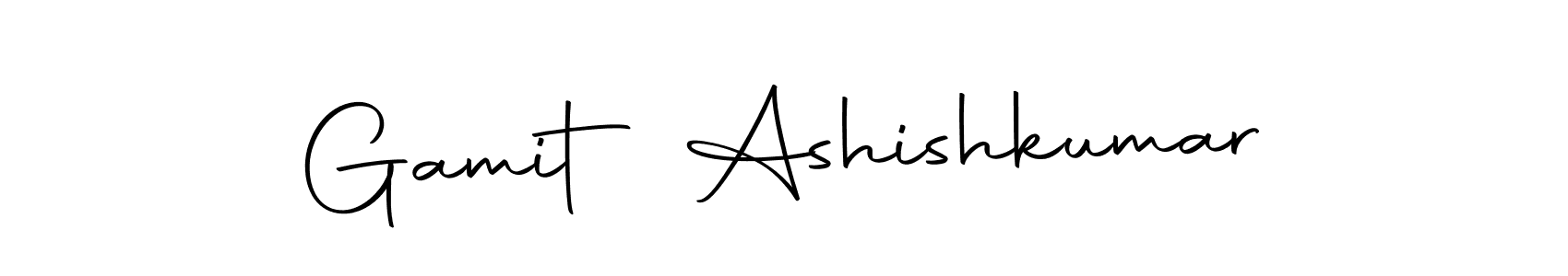 How to make Gamit Ashishkumar name signature. Use Autography-DOLnW style for creating short signs online. This is the latest handwritten sign. Gamit Ashishkumar signature style 10 images and pictures png