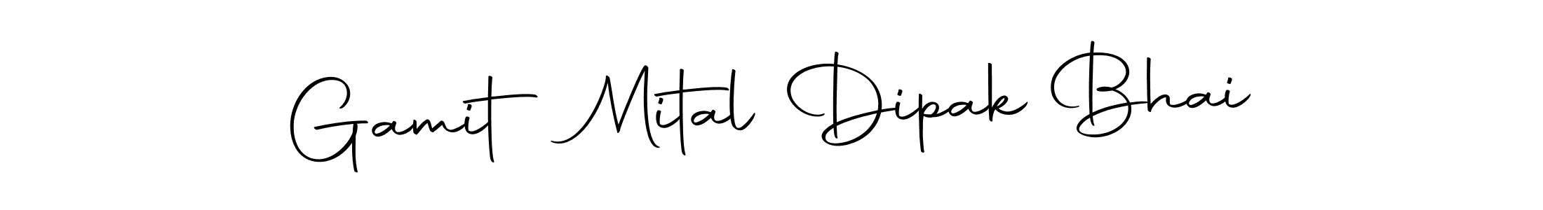 Create a beautiful signature design for name Gamit Mital Dipak Bhai. With this signature (Autography-DOLnW) fonts, you can make a handwritten signature for free. Gamit Mital Dipak Bhai signature style 10 images and pictures png