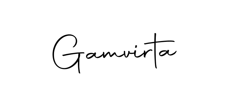 How to make Gamvirta name signature. Use Autography-DOLnW style for creating short signs online. This is the latest handwritten sign. Gamvirta signature style 10 images and pictures png