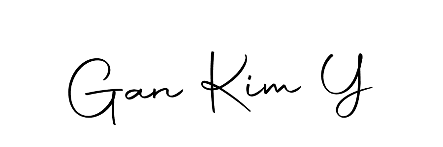 Create a beautiful signature design for name Gan Kim Y. With this signature (Autography-DOLnW) fonts, you can make a handwritten signature for free. Gan Kim Y signature style 10 images and pictures png