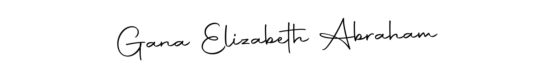 Make a beautiful signature design for name Gana Elizabeth Abraham. With this signature (Autography-DOLnW) style, you can create a handwritten signature for free. Gana Elizabeth Abraham signature style 10 images and pictures png