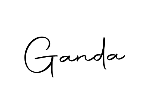 How to make Ganda signature? Autography-DOLnW is a professional autograph style. Create handwritten signature for Ganda name. Ganda signature style 10 images and pictures png