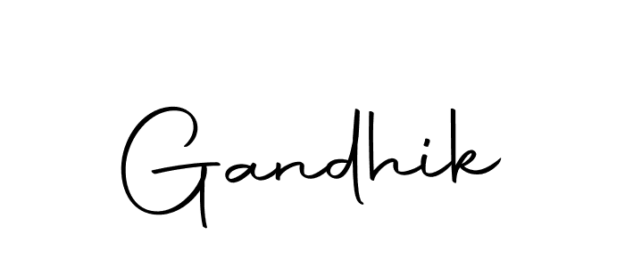 Make a beautiful signature design for name Gandhik. With this signature (Autography-DOLnW) style, you can create a handwritten signature for free. Gandhik signature style 10 images and pictures png