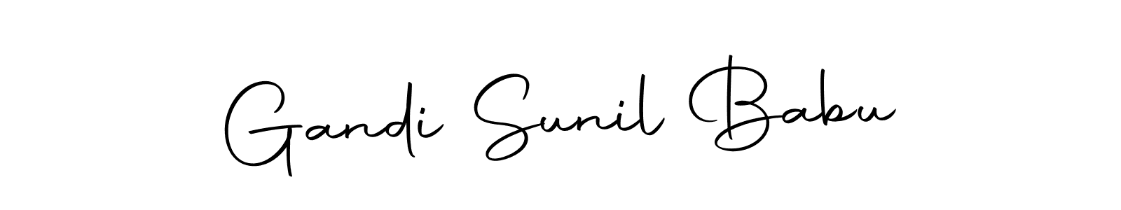 Make a short Gandi Sunil Babu signature style. Manage your documents anywhere anytime using Autography-DOLnW. Create and add eSignatures, submit forms, share and send files easily. Gandi Sunil Babu signature style 10 images and pictures png