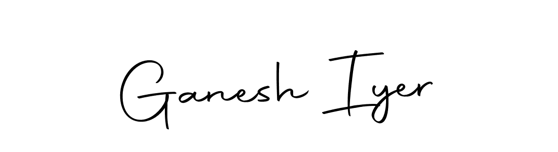How to make Ganesh Iyer name signature. Use Autography-DOLnW style for creating short signs online. This is the latest handwritten sign. Ganesh Iyer signature style 10 images and pictures png