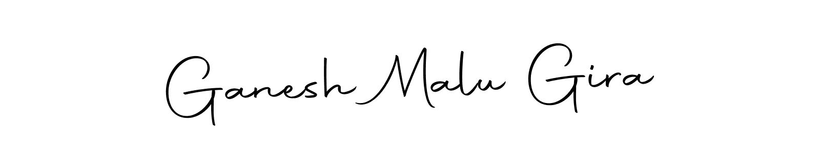 How to make Ganesh Malu Gira name signature. Use Autography-DOLnW style for creating short signs online. This is the latest handwritten sign. Ganesh Malu Gira signature style 10 images and pictures png