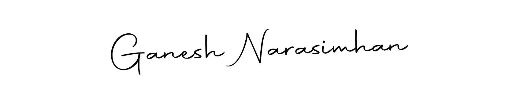 How to make Ganesh Narasimhan name signature. Use Autography-DOLnW style for creating short signs online. This is the latest handwritten sign. Ganesh Narasimhan signature style 10 images and pictures png