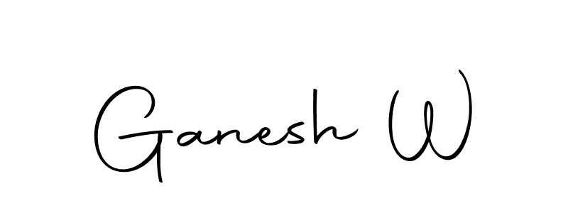 Design your own signature with our free online signature maker. With this signature software, you can create a handwritten (Autography-DOLnW) signature for name Ganesh W. Ganesh W signature style 10 images and pictures png