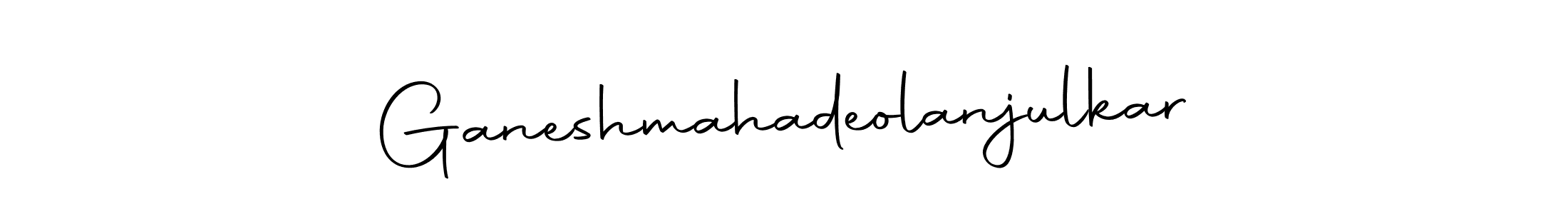 Autography-DOLnW is a professional signature style that is perfect for those who want to add a touch of class to their signature. It is also a great choice for those who want to make their signature more unique. Get Ganeshmahadeolanjulkar name to fancy signature for free. Ganeshmahadeolanjulkar signature style 10 images and pictures png