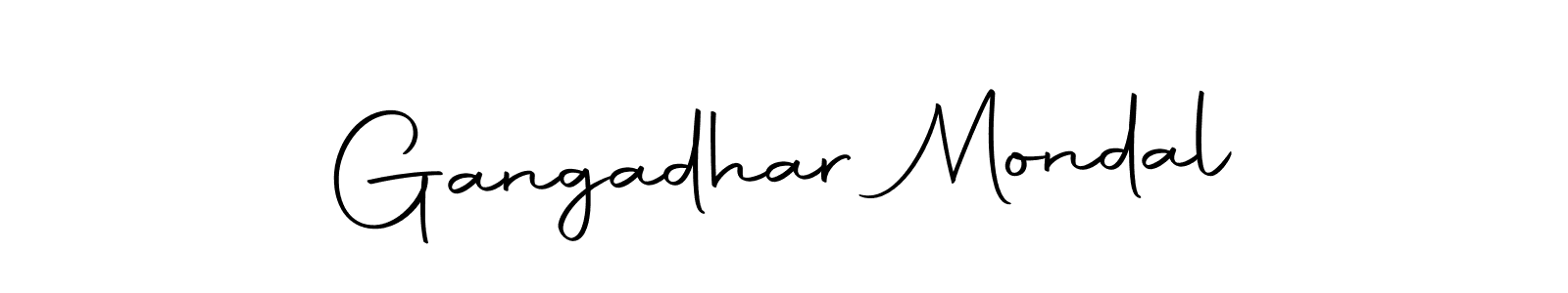 How to make Gangadhar Mondal name signature. Use Autography-DOLnW style for creating short signs online. This is the latest handwritten sign. Gangadhar Mondal signature style 10 images and pictures png