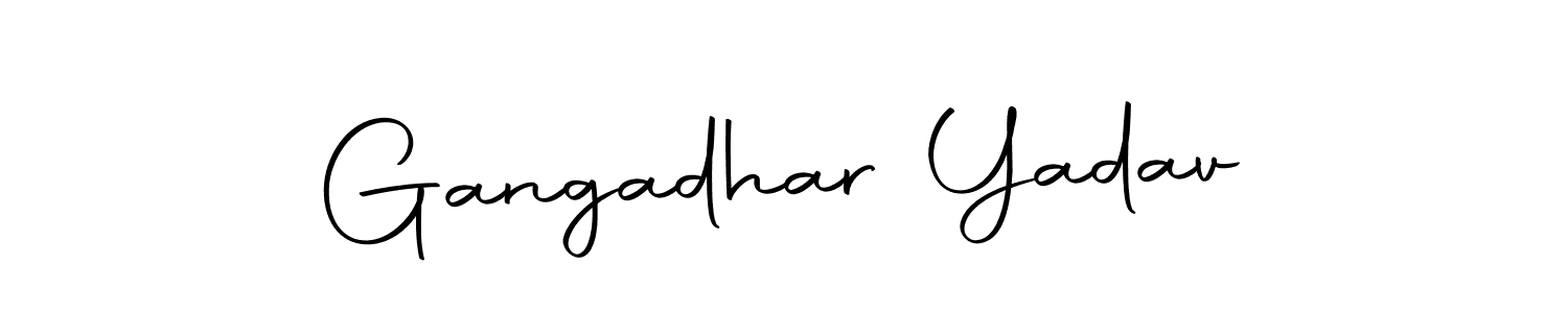 How to make Gangadhar Yadav name signature. Use Autography-DOLnW style for creating short signs online. This is the latest handwritten sign. Gangadhar Yadav signature style 10 images and pictures png